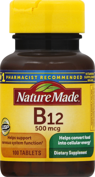 Nature Made Vitamin B-12 500mcg Tablets - 100 Count