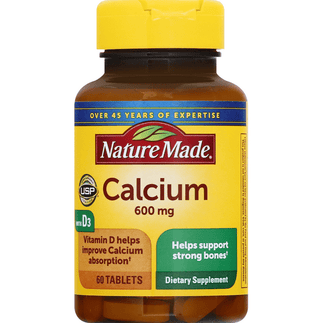 Nature Made Calcium 600mg with Vitamin D Tablets - 60 Count