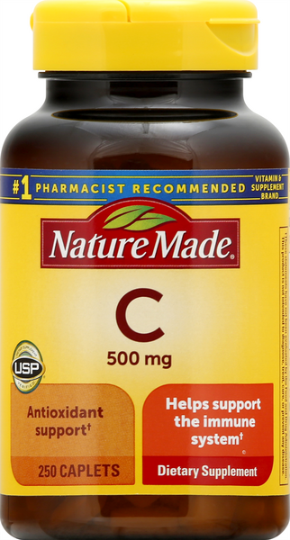 Nature Made Vitamin C 500mg Caplets - 250 Count