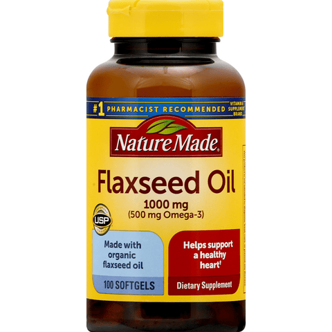 Nature Made Flaxseed Oil 1000mg Liquid Softgels - 100 Count