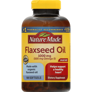 Nature Made Flaxseed Oil 1000mg Liquid Softgels - 180 Count