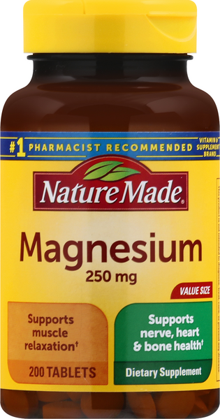 Nature Made Magnesium 250mg Tablets - 200 Count
