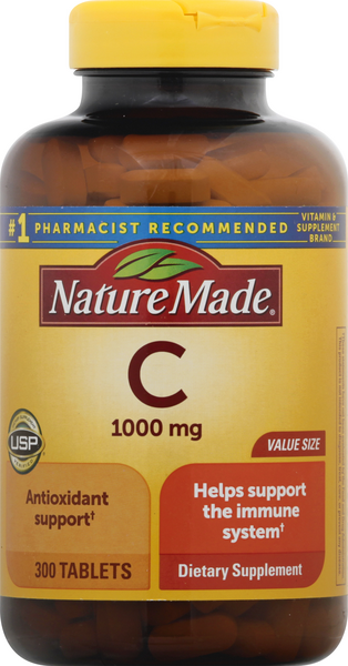Nature Made Vitamin C 1000mg Tablets - 300 Count