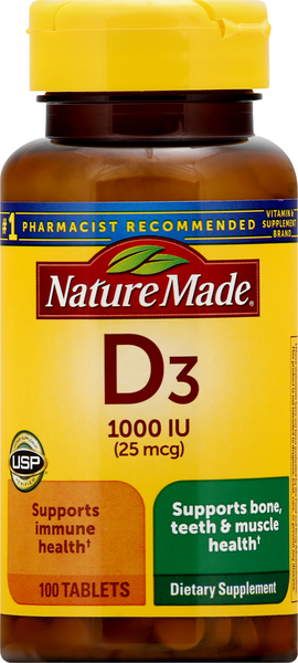 Nature Made Vitamin D3, Tablets - 100 Each