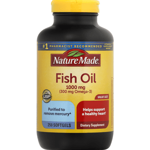 Nature Made Fish Oil 1000mg Liquid Softgels - 250 Count