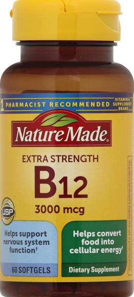 Nature Made Vitamin B-12 3000mcg Softgels - 60 Count