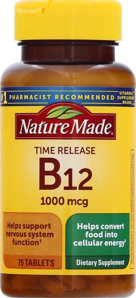Nature Made Vitamin B-12 1000mg Time Released Tablets - 75 Count