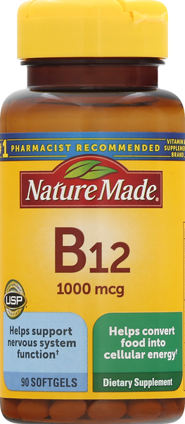 Nature Made Vitamin B-12 1000mcg Liquid Softgels - 90 Count