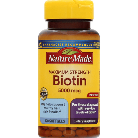 Nature Made Biotin Maximum Strength Softgels - 120 Count