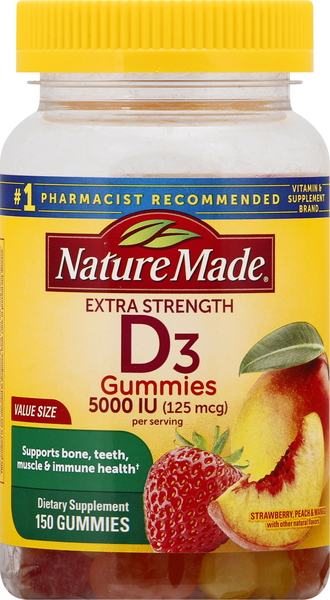 Nature Made Vitamin D 5000 Gummies - 150 Count