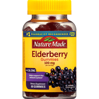 Nature Made Elderberry, 100 Mg, Raspberry - 60 Count