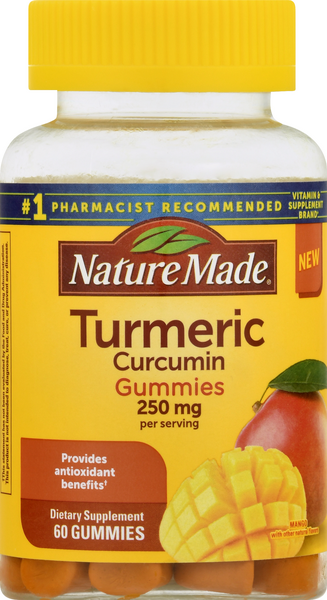 Nature Made Turmeric Curcumin, 250 Mg Gummies, Mango - 60 Count