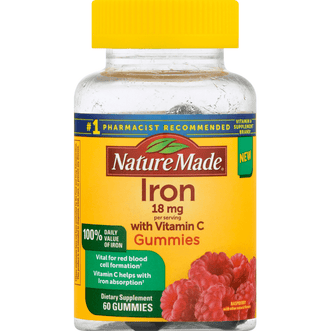 Nature Made Iron, 18 Mg, Gummies, Raspberry - 60 Count