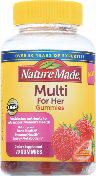 Nature Made Multi For Her, Gummies, Strawberry - 70 Count