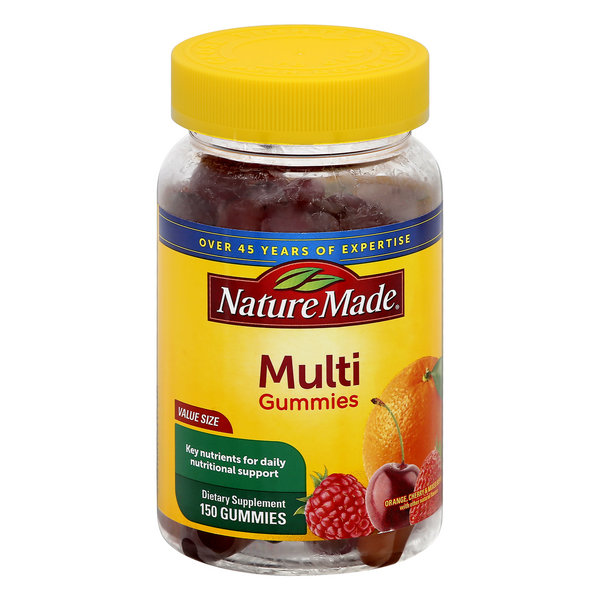 Nature Made Multi, Adult Gummies, Orange, Cherry & Mixed Berry, Value Size - 150 Count