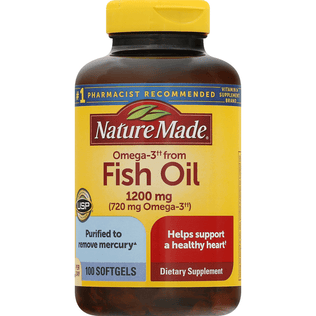 Nature Made Fish Oil 1200mg Softgels One Per Day - 100 Each