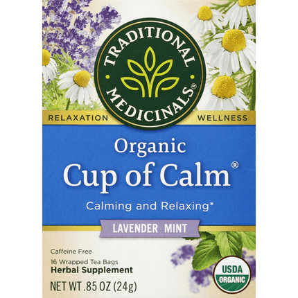 Traditional Medicinals Relaxation Teas Organic Cup of Calm 16 Count - 0.85 Ounce