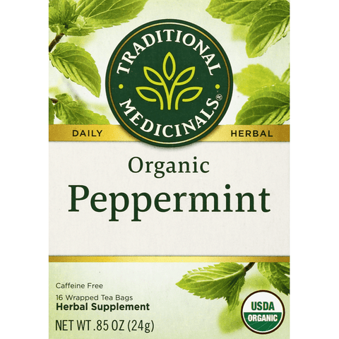 Traditional Medicinals Herbal Teas Organic Peppermint 16 Count - 0.85 Ounce