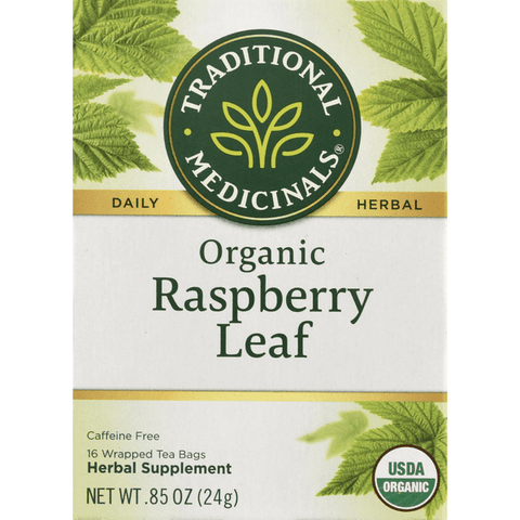 Traditional Medicinals Organic Raspberry Leaf Herbal Tea 16 Count - 0.85 Ounce