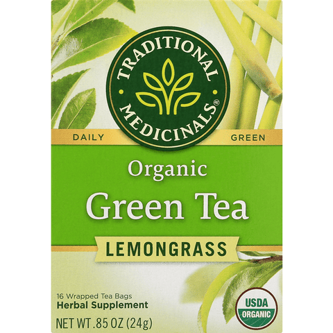 Traditional Medicinals Green Teas Organic Green Tea With Lemongrass 16 Count - 0.85 Ounce