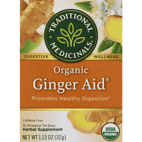 Traditional Medicinals Digestive Teas Organic Ginger Aid 16 Count - 1.13 Ounce
