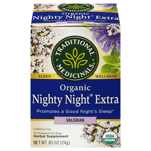 Traditional Medicinals Relaxation Teas Organic Nighty Night Valerian Tea 16 Count - 0.85 Ounce