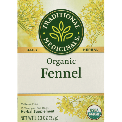 Traditional Medicinals Herbal Teas Organic Fennel 16 Count - 1.13 Ounce