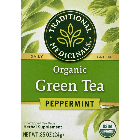 Traditional Medicinals Green Teas Organic Green Tea Peppermint 16 Count - .085 Ounce