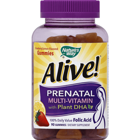 Nature's Way Alive! Prenatal Multi-Vitamin With Plant DHA Gummies - 90 Each