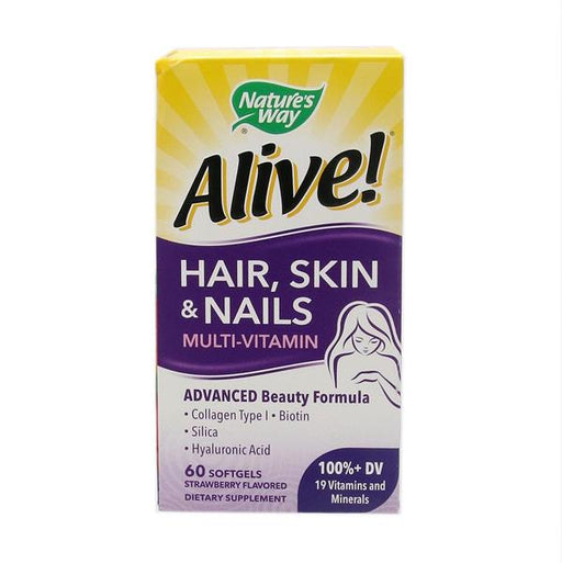 Alive! Hair-Skin-Nails Multi Softgels - 60 Count
