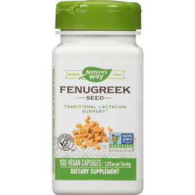 Nature's Way Fenugreek Seed Vegetarian Capsules 610 mg - 100 Count