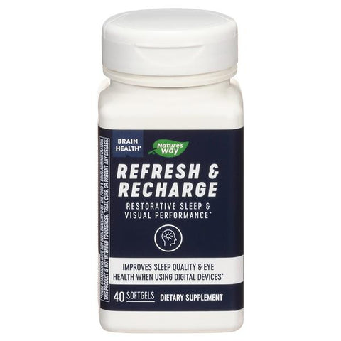 Nature's Way Refresh & Recharge, Softgels - 40 Count