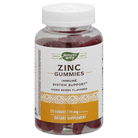 Nature's Way Zinc Gummies, 11 Mg, Mixed Berry Flavored - 120 Count