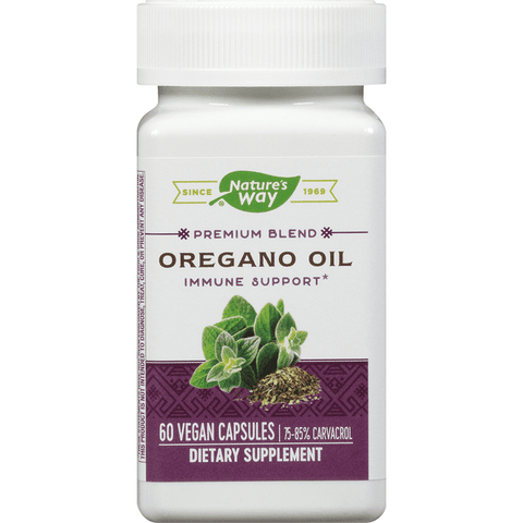 Nature's Way Oregano Oil Standardized Vegetarian Capsules - 60 Count