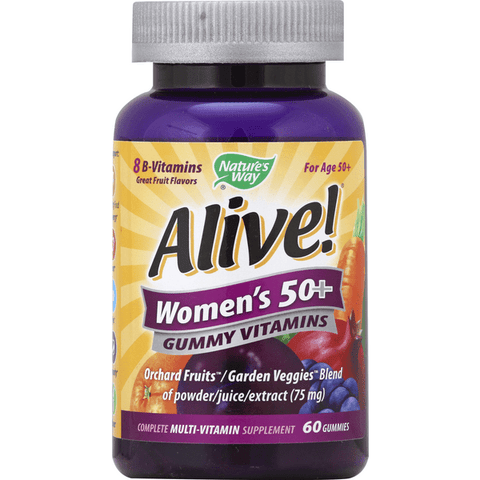 Nature's Way Alive! Women's 50+ Gummy Vitamins Multi-Vitamin/Mineral Supplement - 60 Each