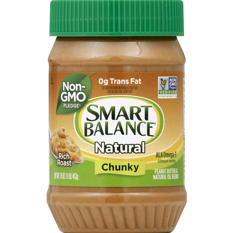Smart Balance Chunky Natural Rich Roast Peanut Butter - 16 Ounce