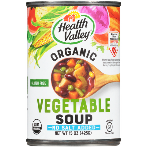 Health Valley Organic No Salt Added Vegetable Soup - 15 Ounce