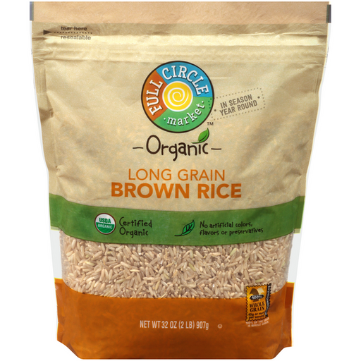 Full Circle Organic Long Grain Brown Rice - 32 Ounce