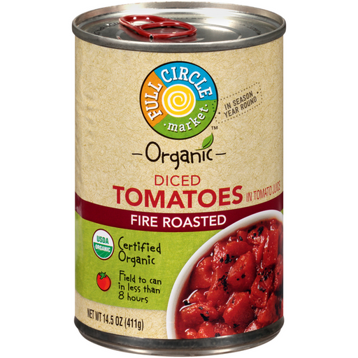 Full Circle Organic Fire Roasted Diced Tomatoes - 14.5 Ounce