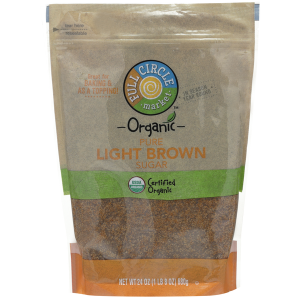 Full Circle Organic Pure Light Brown Sugar - 24 Ounce