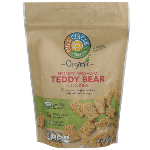Full Circle Organic Honey Graham Teddy Bears Cookies - 8 Ounce