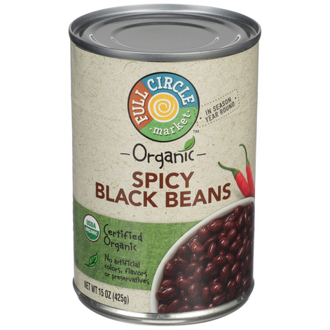 Full Circle Organic Spicy Black Beans - 15 Ounce
