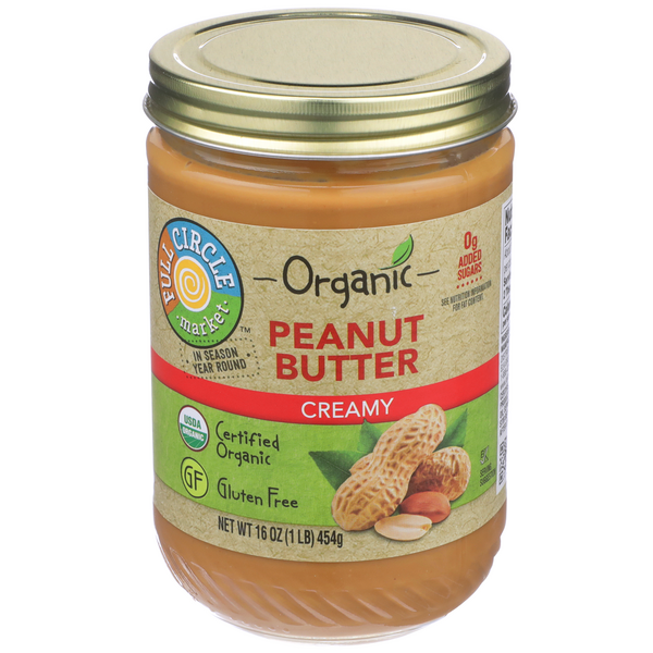 Full Circle Organic Creamy Peanut Butter No Added Sugar - 16 Ounce