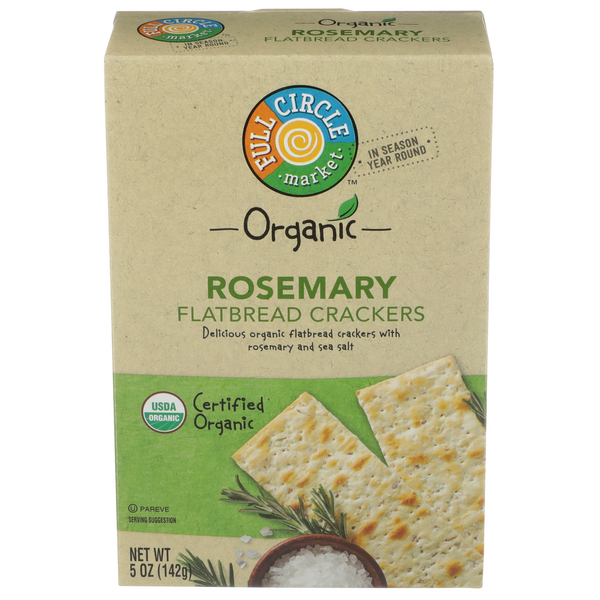 Full Circle Organic Rosemary Flatbread Crackers - 5 Ounce
