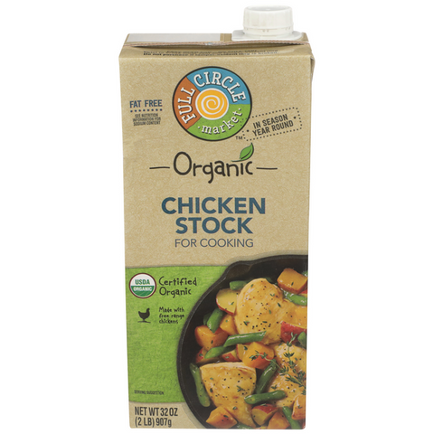 Full Circle Organic Fat Free Chicken Cooking Stock - 32 Ounce