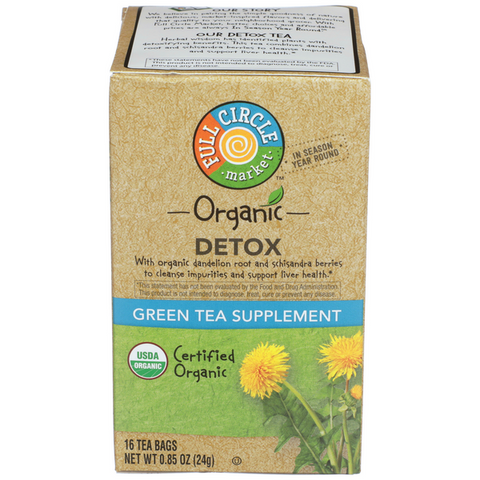 Full Circle Organic Green Tea Supplement Detox 16 Count - 0.85 Ounce