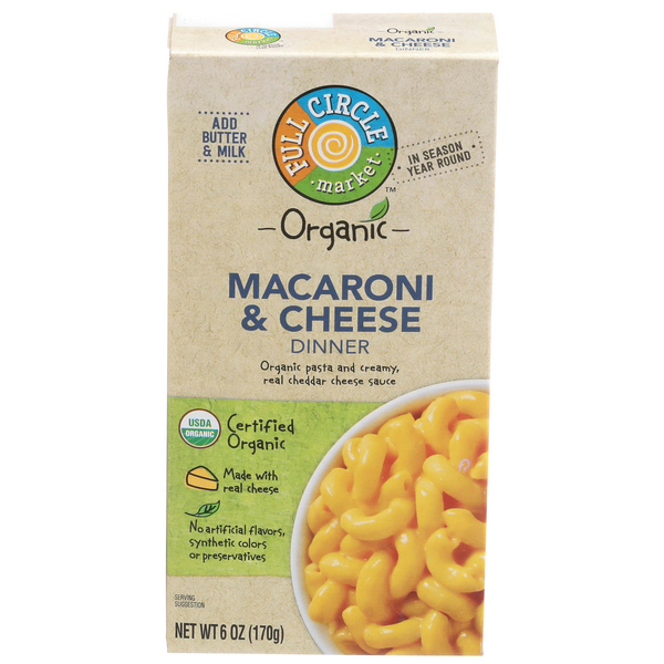 Full Circle Cheddar Macaroni & Cheese Dinner - 6 Ounce