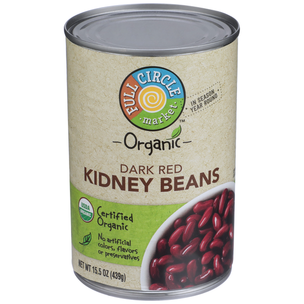 Full Circle Market Dark Red Kidney Beans - 15.5 Ounce