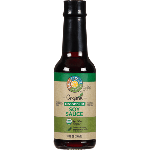 Full Circle Market Soy Sauce, Less Sodium - 10 Ounce