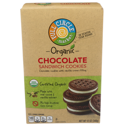 Full Circle Organic Chocolate Sandwich Cookies - 12 Ounce